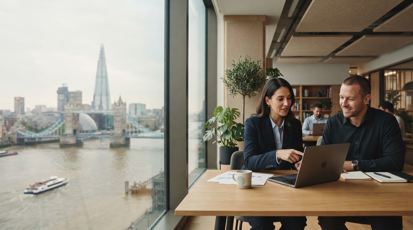 Harbor Yieldarant Platform — a remote professional reviewing investment data while working from abroad